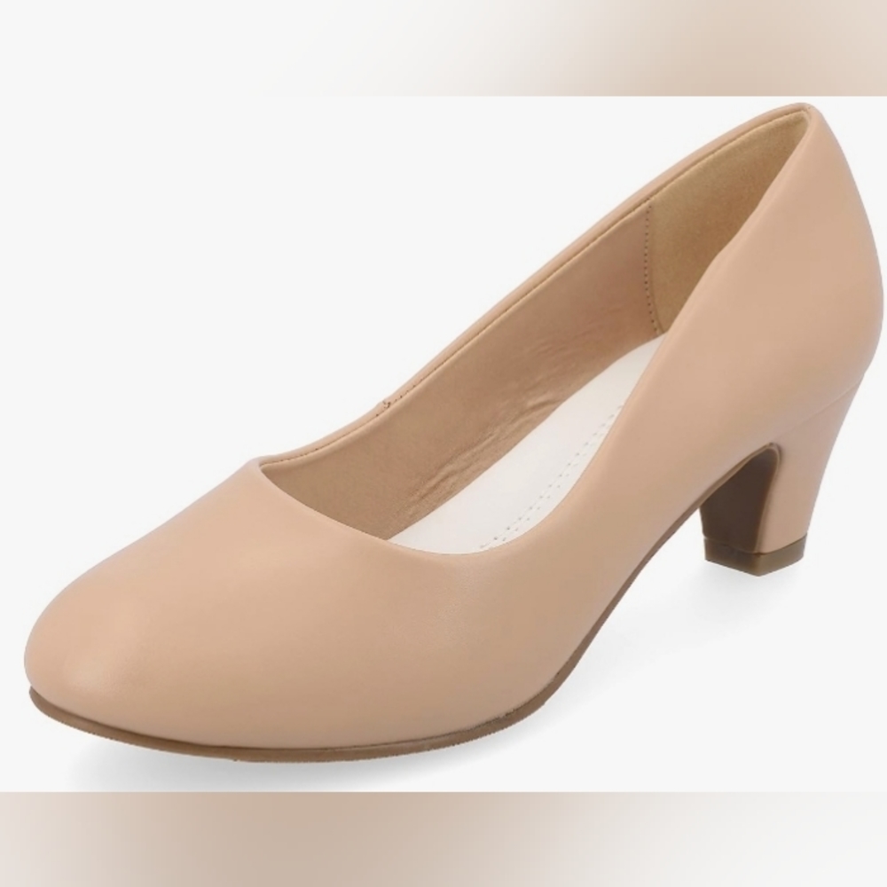 Journee Collection Women's Comfort Pump, Color: Nude, Size 11M